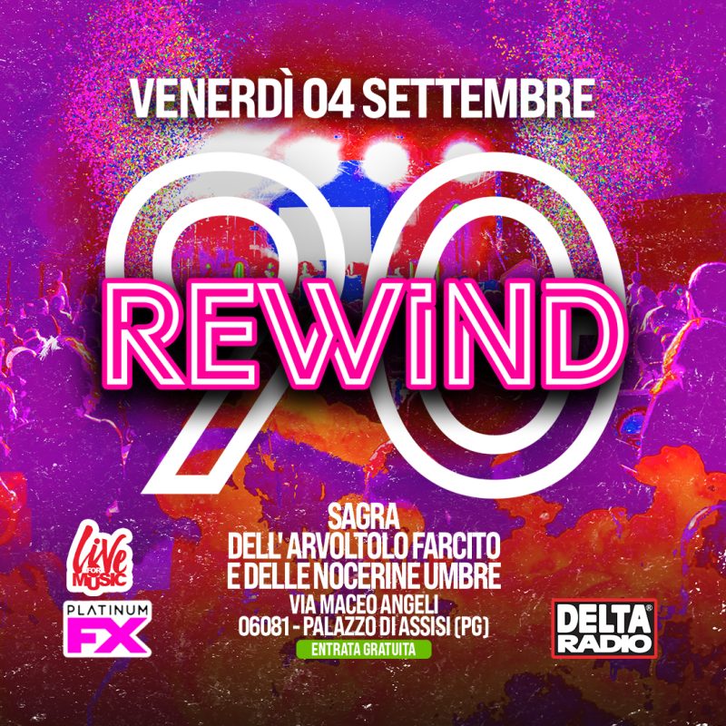 Copertina evento REWIND90 - ASSISI PG