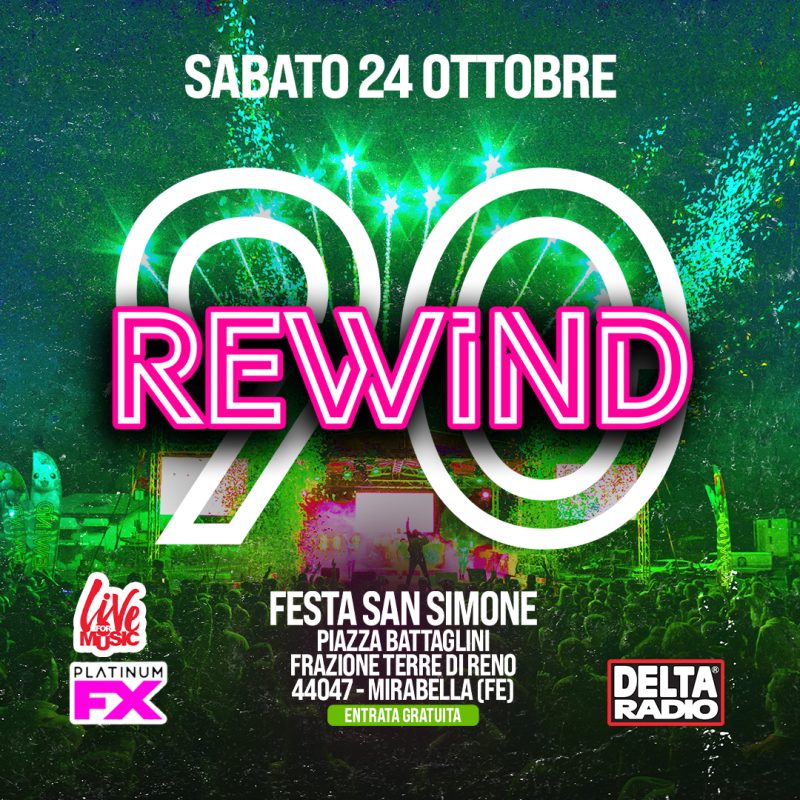 Copertina evento REWIND90 - MIRABELLA FE