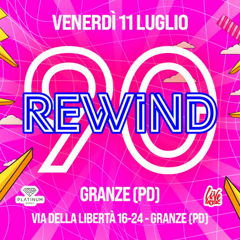Copertina Evento - Rewind90 - 11 luglio granze