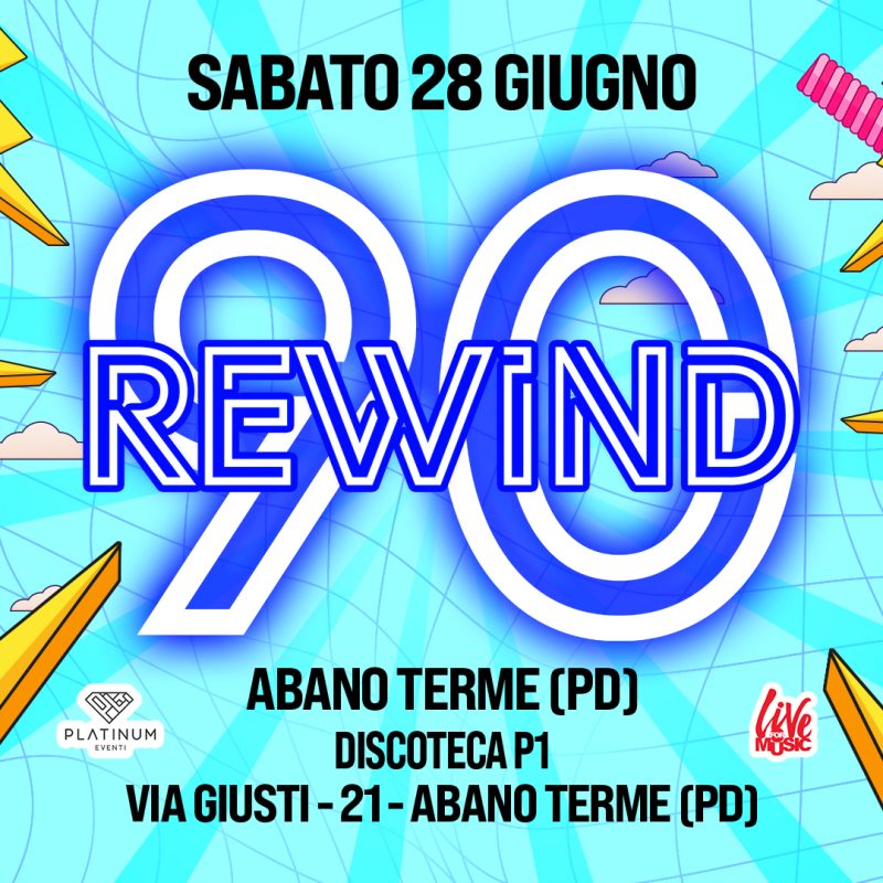 Copertina Evento - Rewind90 - 2025-06-28 - discoteca p1